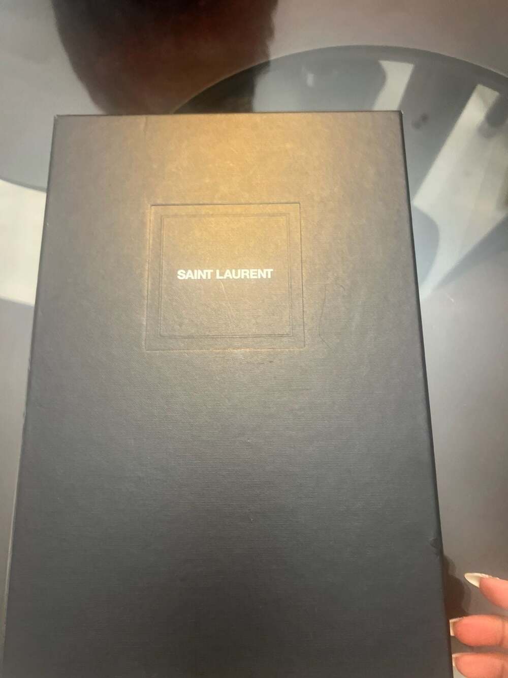 Saint Laurent Cassandra Brown Leather Flat Sandals